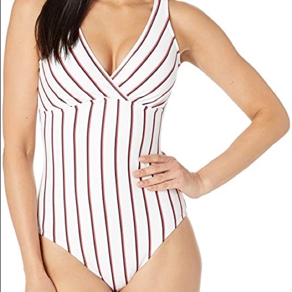 Lauren Ralph Lauren Dylan Striped One Pc Swimsuit - Picture 2 of 8